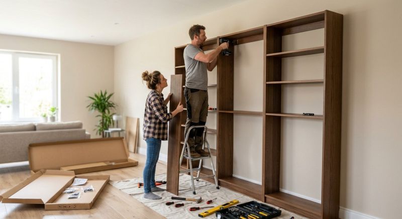 Built In Bookcase Installation in Frederick, MD